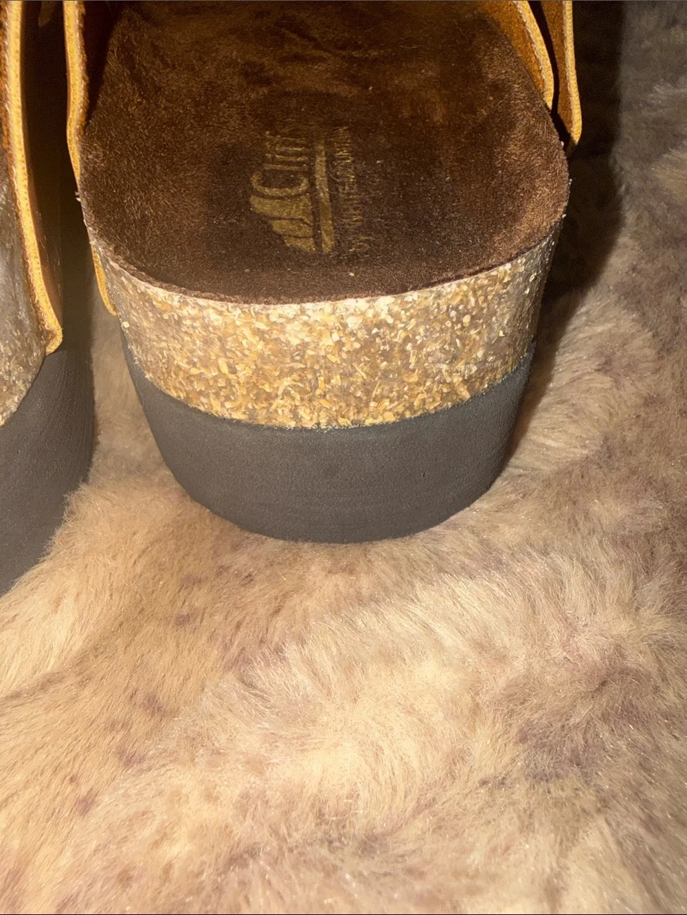 New cliffs by white  Mountain,  Dark Brown Braided Sandals, sz 7